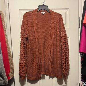 Ladies Burnt Orange Comfy Cardigan - Size S